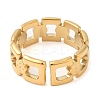 304 Stainless Steel Hollow Square Open Cuff Rings for Women STAS-D085-29G-3