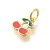 Real 18K Gold Plated Brass Enamel Charms LS-KK-L225-001G-03-2