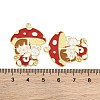 Golden Plated Alloy Enamel Pendants ENAM-Z017-09G-05-3