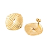 Ion Plating(IP) 304 Stainless Steel Stud Earrings for Women EJEW-P279-48G-2