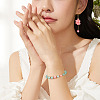 7 Strands 7 Colors Baking Paint Transparent Crackle Glass Bead Strands DGLA-TA0001-02-9