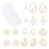 16Pcs 8 Style Alloy Pendants PALLOY-SC0003-65LG-1