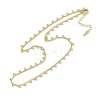Rack Plating Brass Twisted Chain Ball Tassel Necklaces for Women NJEW-K382-15C-G-1