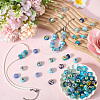 90Pcs 15 Styles Blue Series Large Hole Resin European Beads OPDL-SP0001-03-4