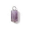 7Pcs 7 Styles Natural Rhodonite & Canadian Jade & Aquamarine & Amethyst & Apatite & Lapis Lazuli & Labradorite Pendants PALLOY-JF04180-3