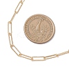 4MM Brass Textured Paperclip Chain Necklaces NJEW-JN05655-5