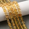 Natural Yellow Fluorite Beads Strands G-F799-B03-6mm-1