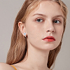 ANATTASOUL 6 Pair 6 Style Brass Clip-on Earrings & Hoop Earrings Sets EJEW-AN0002-43-5