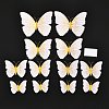 PVC Plastic Artificial 3D Butterfly Decorations DIY-I072-02F-1
