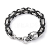 201 Stainless Steel Byzantine Chain Bracelets BJEW-B078-160P-2