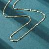 1MM Brass Cable Chain Necklace for Women Men KK-P302-02G-2
