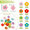 16Pcs 8 Colors Opaque Resin Pendants RESI-TA0002-56-4