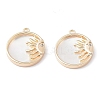 Rack Plating Brass Shell Pendants KK-A183-57G-1