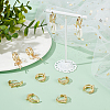 10Pcs Brass Micro Pave Clear Cubic Zirconia Hoop Earring Findings KK-BBC0015-61-4