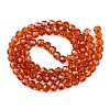 Baking Paint Transparent Glass Beads X1-DGLA-A035-T4mm-A04-3
