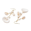 304 Stainless Steel Shell Shape Dangle Earrings EJEW-JE06382-6