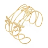 304 Stainless Steel Cuff Bangles BJEW-M082-02G-3