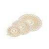 Rack Plating Brass Filigree Big Pendants KKC-K001-07KCG-3