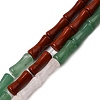 Natural Rose Quartz & Green Aventurine & Red Jasper & Indian Agate & Quartz Crystal Beads Strands G-F801-D-01-2