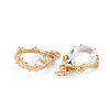 Rack Plating Brass Micro Pave Clear Cubic Zirconia Charms KK-T060-60-RS-3