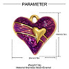 304 Stainless Steel Enamel Pendants STAS-OY004-67G-2