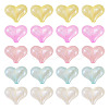 50Pcs 5 Colors Rainbow Iridescent Plating Acrylic Beads RESI-TA0002-19-1
