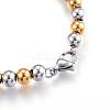 201 Stainless Steel Ball Chain Bracelets BJEW-E295-05-3