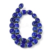 Handmade Millefiori Glass Oval Bead Strands LK-Z001-01A-02-4