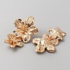 Alloy Flower Dangle Stud Earrings EJEW-WH0015-51KCG-2