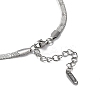 Non-Tarnish 304 Stainless Steel Herringbone Chain Necklace NJEW-D045-05P-3