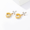 Fashion Cross 201 Stainless Steel Hoop Earrings IH3729-2