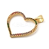 Brass Micro Pave Colorful Cubic Zirconia Pendants KK-I360-034G-2