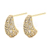 Rack Plating Teardrop Brass Stud Earrings EJEW-N055-25B-G-RS-1