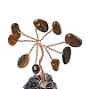 Natural Tiger Eye Chips Tree of Life Decorations DJEW-P022-03A-04-2