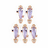 Rack Plating Brass Micro Pave Clear Cubic Zirconia Pendants LS-KK-T060-63D-RS-1