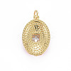 Brass Micro Pave Colorful Cubic Zirconia Pendants ZIRC-S067-238-NF-3