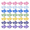 42Pcs 7 Colors Transparent Acrylic Pendants MACR-TA0001-57-3