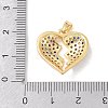 Brass Micro Pave Cubic Zirconia Pendants KK-P273-10B-G-3