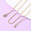 Brass Column Link Chain Necklaces MAK-L045-03G-2