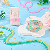8Strands 8 Colors Baking Paint Frosted Glass Bead Strands FGLA-TA0001-05-8