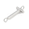 304 Stainless Steel Letter Connector Charms STAS-M108-01P-20-2
