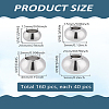160Pcs 4 Styles 304 Stainless Steel Spacer Beads STAS-LP0002-11-2