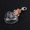 Heart Glass Wishing Bottle Pendants HJEW-JM00186-03-1