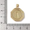 Brass Micro Pave Cubic Zirconia Pendants KK-K385-021G-4