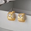 Brass Drawbench Stud Earrings LS-EJEW-L288-008G-1