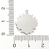 Non-Tarnish 304 Stainless Steel Pendant Cabochon Settings STAS-P333-04P-3