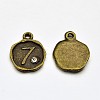 Antique Bronze Plated Alloy Rhinestone Charms ALRI-J153-07-NF-1
