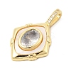 Brass Micro Pave Clear Cubic Zirconia Pendants KK-Z147-05G-2