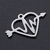 Non-Tarnish 201 Stainless Steel Pendants STAS-T054-JN771-1-2