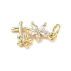 Brass Micro Pave Cubic Zirconia Charms LS-ZIRC-I356-32G-2